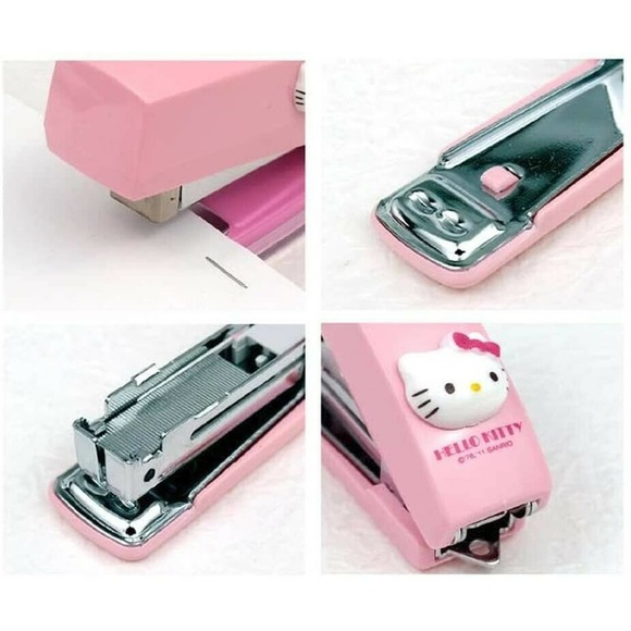 Sanrio Hello Kitty Mini Stapler Pink School Office Desk Work Cute Kawaii Gift - Picture 2 of 2